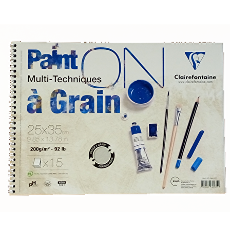 Clairefontaine Paint On Teknik Blok Spiralli 200g 25x35