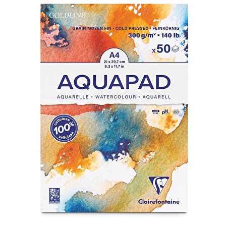 Goldline Aquapad Sulu Boya Blok 300g A4 50 Yaprak