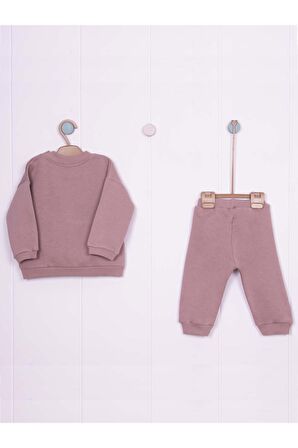 Asimetrik Cep Detaylı 3 iplik İkili Bebe  takımı