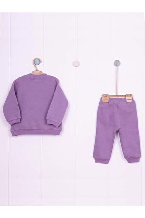 Asimetrik Cep Detaylı 3 iplik İkili Bebe  takımı