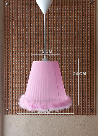 P-1 Pembe Organze Sarma Yatak Odası Çocuk Odası Genç Ve Bebek Odası Avize Aydınlatma Sarkıt
