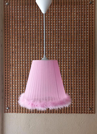 P-1 Pembe Organze Sarma Yatak Odası Çocuk Odası Genç Ve Bebek Odası Avize Aydınlatma Sarkıt