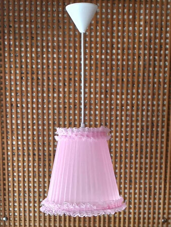 P-7 Pembe Organze Sarma Yatak Odası Çocuk Odası Genç Ve Bebek Odası Avize Aydınlatma Sarkıt