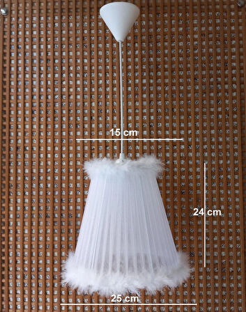 P-11 Beyaz Organze Sarma Yatak Odası Çocuk Odası Genç Ve Bebek Odası Avize Aydınlatma Sarkıt