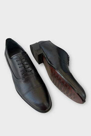 Erkek Bağcıklı Klasik Hakiki Deri Ayakkabı SİYAH