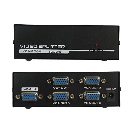 4 Port Vga Splitter Switch Çoklayıcı Çoğaltıcı Çoklu Ekran