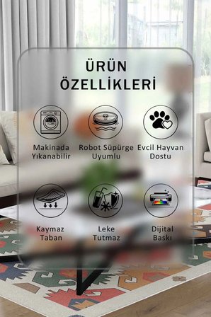 Yıkanabilir Kaymaz Taban Dijital Baskılı Halı ve Yolluk – Leke Tutmaz Salon & Mutfak Halısı