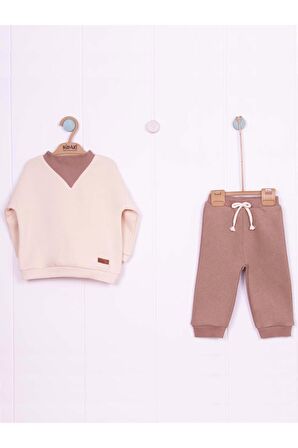 Kaşkorse Detaylı Armalı 3 İplik İkili Bebe Takım