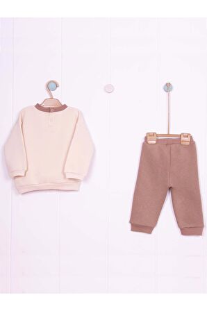 Kaşkorse Detaylı Armalı 3 İplik İkili Bebe Takım