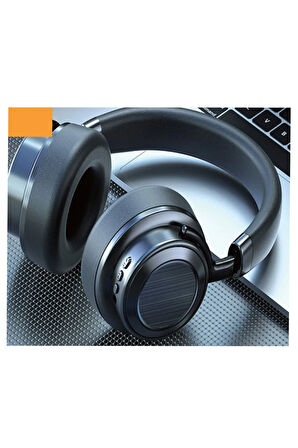 Kulak,kafa üstü yuvarlaklı Siyah kulaklık bluetooth kulaklık(IPX4 suya dayanıklılık+90 dB  ses)