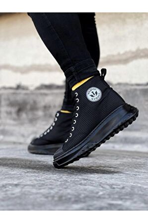 Erkek Yarım Bilek Casual Ayakkabı Kömür Topuk Boyu 3 Cm