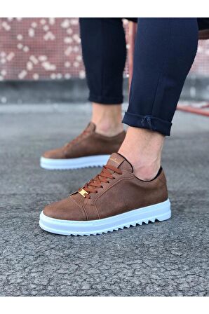 Erkek Casual Ayakkabı Vegan Taba Topuk Boyu 3 Cm