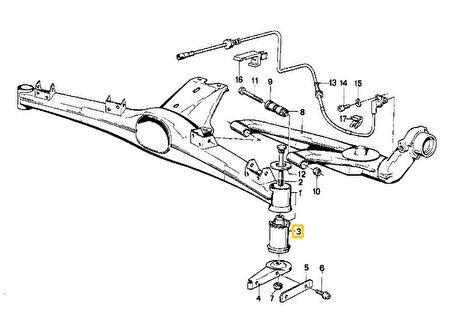 BMW E30 FEBİ ARKA TRAVERS TAKOZU 33311129144