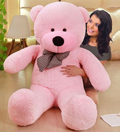Sevgiliye Özel HEDİYE- 160 cm Papyonlu DEV Boy Peluş Ayı - % 100 YERLİ