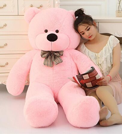 Sevgiliye Özel HEDİYE- 160 cm Papyonlu DEV Boy Peluş Ayı - % 100 YERLİ