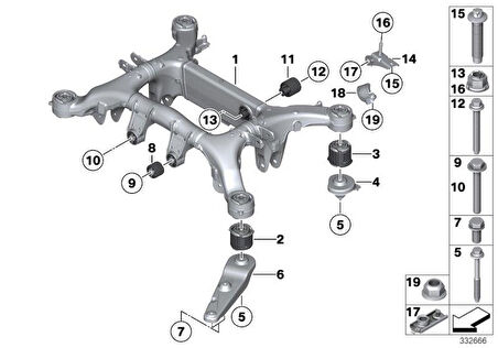 BMW ARKA TRAVERS F10/F10LCU/F12LCI 33316799103