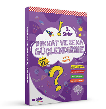 3. Sınıf Dikkat ve Zeka Güçlendirme 3'lü Set Kolay, Orta, Zor Seviye