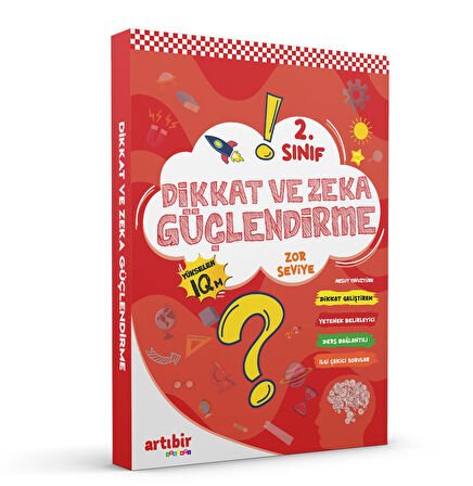 2. Sınıf Dikkat ve Zeka Güçlendirme 3'lü Set Kolay, Orta, Zor Seviye