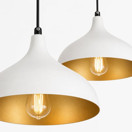 Pera Beyaz 2Li Modern Retro Sarkıt Mutfak Salon Avize-Sarkıt Seti