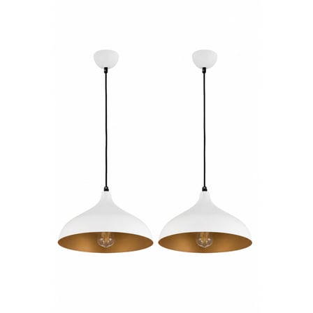 Pera Beyaz 2Li Modern Retro Sarkıt Mutfak Salon Avize-Sarkıt Seti