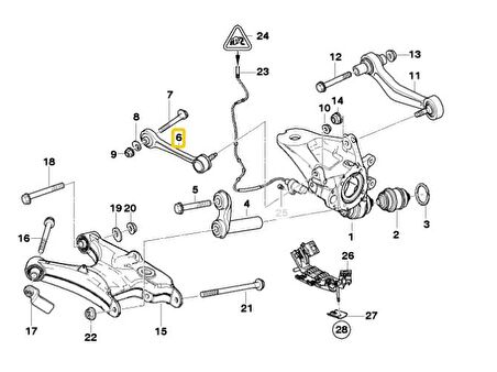 BMW X5 E53 ARKA DÜZ SALINCAK KOLU 33326774796