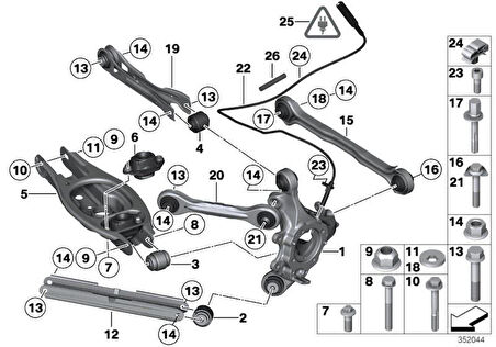 BMW ARKA TAŞIYICI SOL E84 33326788053