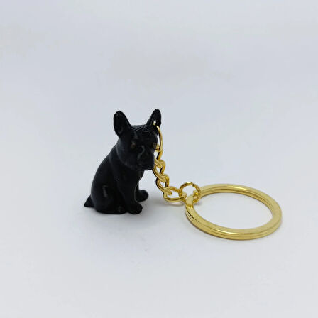French Bulldog Siyah - Anahtarlık