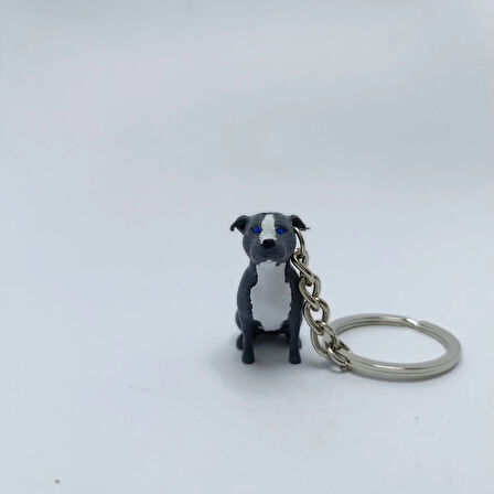 Pitbull Blue - Gri-Anahtarlık