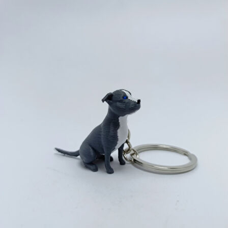 Pitbull Blue - Gri-Anahtarlık