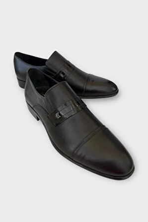 Erkek Klasik Hakiki Deri Ayakkabı SİYAH