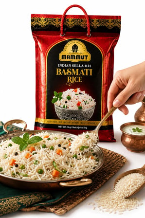 Mammut Indian Sella 1121 Basmati Pirinç 5 kg
