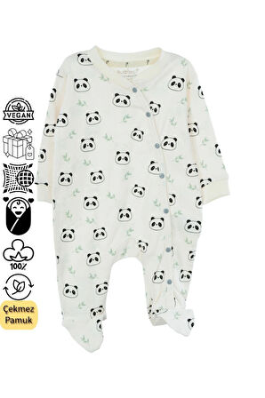 Oppland Erkek Bebek Tulum 0-3 ve 3-6 Aylık Bereli Organik %100 Pamuk Kumaş Uzun Kol Çıtçıtlı OPEBT26BUBMOD53