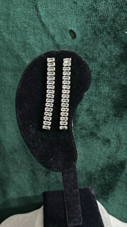 ZİRKON TAŞLI UZUN KÜPE