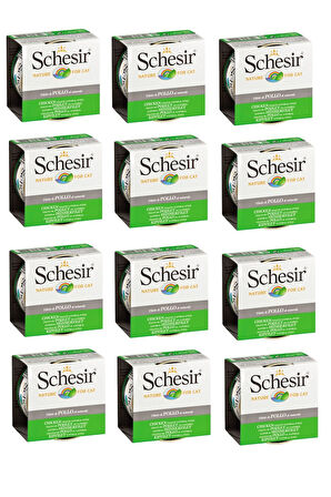 Schesir Tavuklu Naturel Kedi Konservesi 85 Gr. X 12 Adet