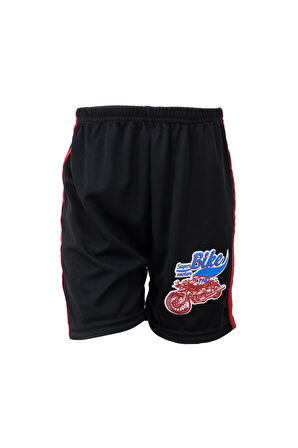 Oppland Erkek Çocuk Şortu 8-9-10 yaş Baskılı Model Beli Lastikli ve Bağcıklı Rahat Kesim