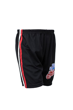 Oppland Erkek Çocuk Şortu 8-9-10 yaş Baskılı Model Beli Lastikli ve Bağcıklı Rahat Kesim