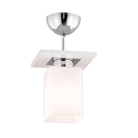 Atlas Tekli Beyaz Kare  Modern Genç Odası Mutfak- Banyo Mutfak Salon Avize