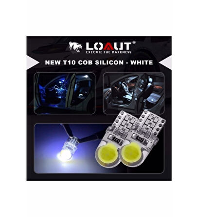 2 Adet Beyaz Renk 12v Mini T10 Led Fariçi T10 Led  Silikonlu