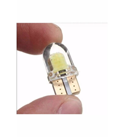 2 Adet Beyaz Renk 12v Mini T10 Led Fariçi T10 Led  Silikonlu