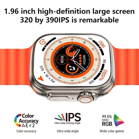 Ws28 Ultra 49mm Siri Tansiyon Ateş Nabız Ölçer Akıllı Saat ( Lisinya )