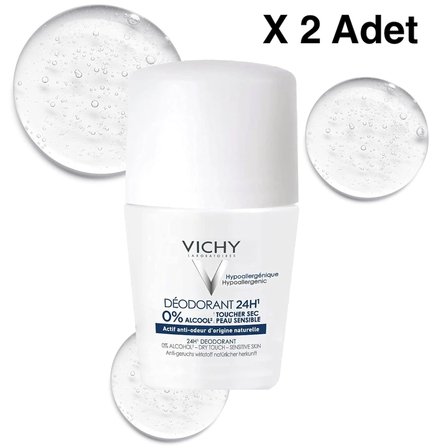 Vichy 24H Dry Touch Deodorant for Sensitive Skin – 50ml - 2 Adet