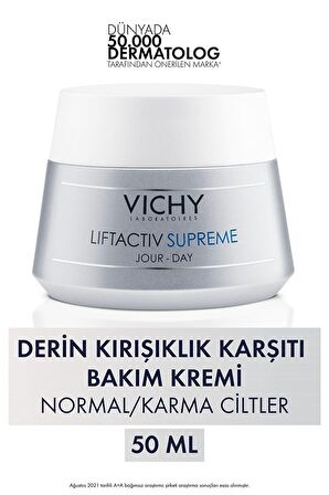 Vichy Liftactiv Supreme Karma Ciltler İçin Su Bazlı Yağsız Nemlendirici Yüz Bakım Kremi 