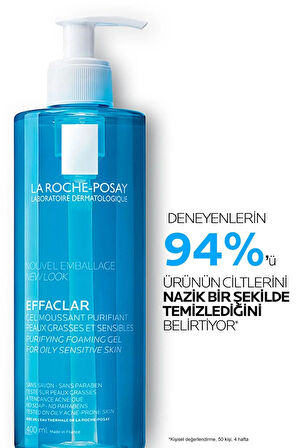 La Roche Posay Effaclar Temizleme Jeli 400ml Yağlı ve Akneye Eğilim Gösteren Ciltler