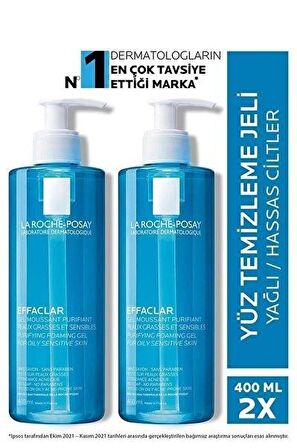 Effaclar Jel 400 Ml Yağlı/akneye Eğilim Gösteren Ciltlere Temizleme Jeli X 2 Avantaj Paket