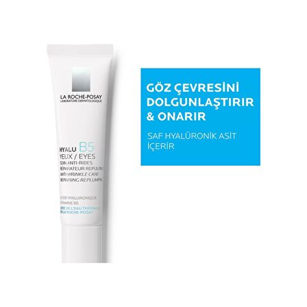 La Roche Posay Hyalu B5 Kırışıklık Karşıtı-Aydınlatıcı B5 Vitamini-Hyalüronik Asit Hipoalerjenik 40 Yaş + Göz Çevresi Krem 15 ml 