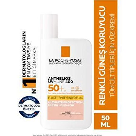 La Roche Posay Anthelios UVmune 400 Tinted Fluid Renkli Güneş Kremi SPF50+ 50 ml