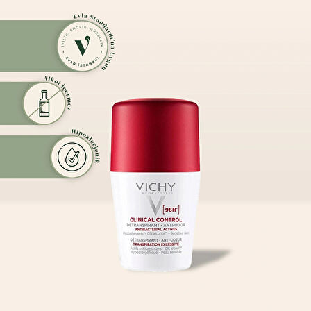 Vichy Clinical Control  96h Detranspirant Anti-Odor Aşırı Terleme Karşıtı Roll-On