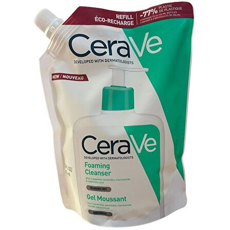 Cerave Foaming Cleanser Refill Dökme Poşet Normal ve Yağlıya Dönük Ciltler İçin Köpüren Temizleyici 473 ml