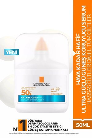 La Roche Posay Anthelios UV Air Serum Solaire SPF50+ Yüz Güneş Serumu 50 ml - 2 Adet