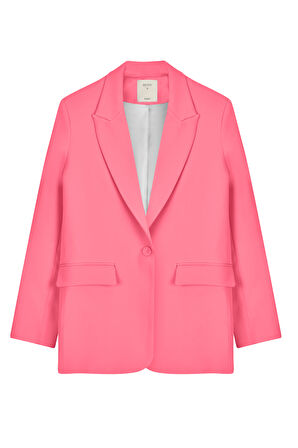 Blazer Ceket Neon Pembe